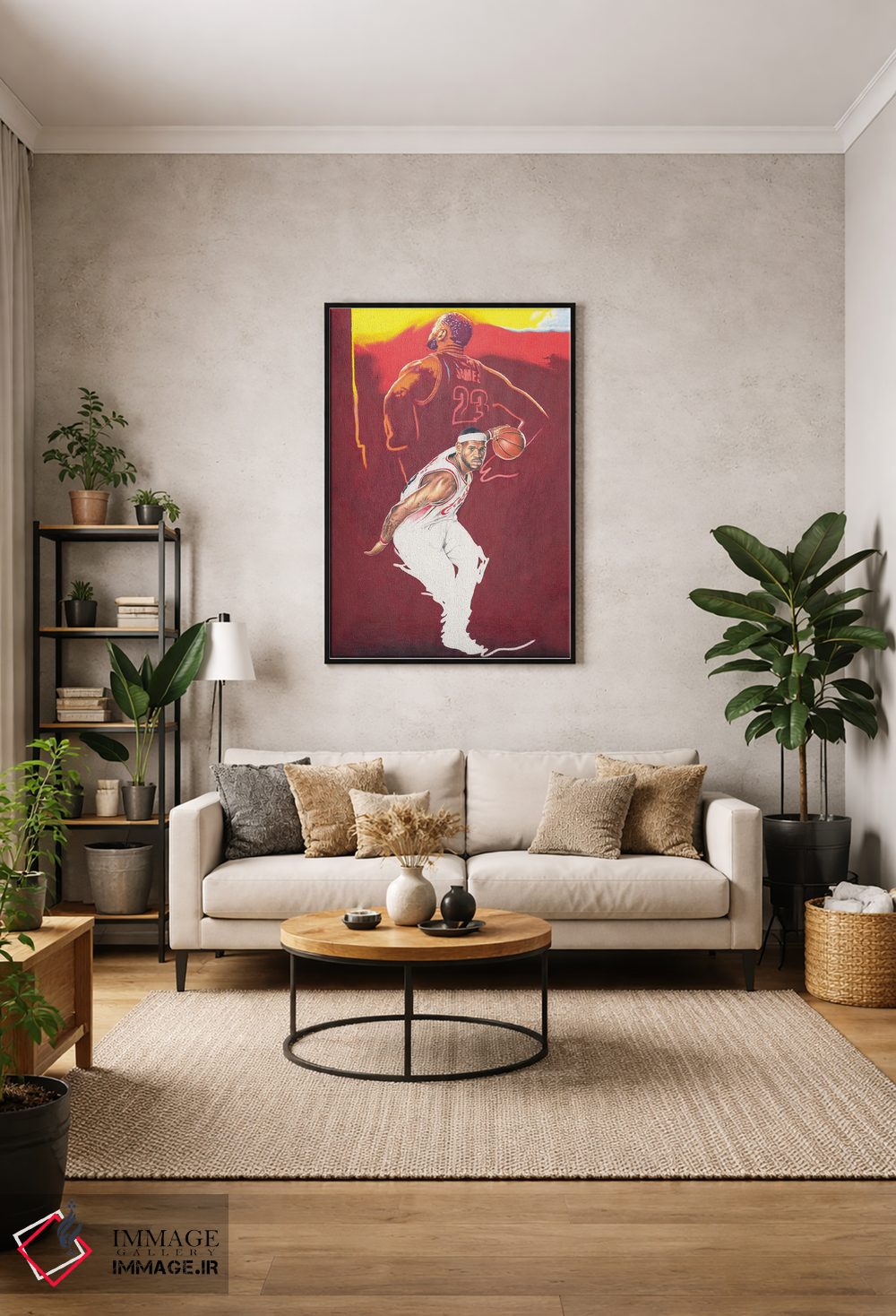 تابلو دکوراتیو سرزمین کلیولند لبرون اثر جوزایا جونز - D2B