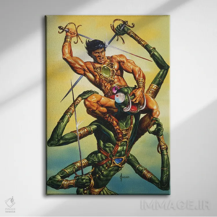 تابلو دکوراتیو جان کارتر از مریخ؟ نبرد با زاد اثر جو جوسکو - نمای روبهرو روی دیوار