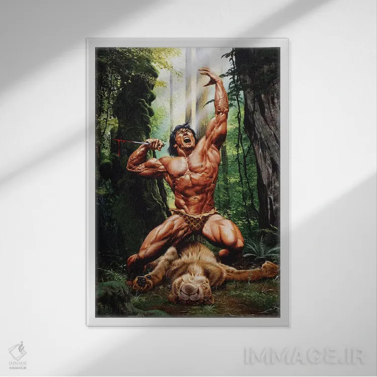 تابلو دکوراتیو ارباب جنگل؟ اثر جو جوسکو - نمای قابدار سفید