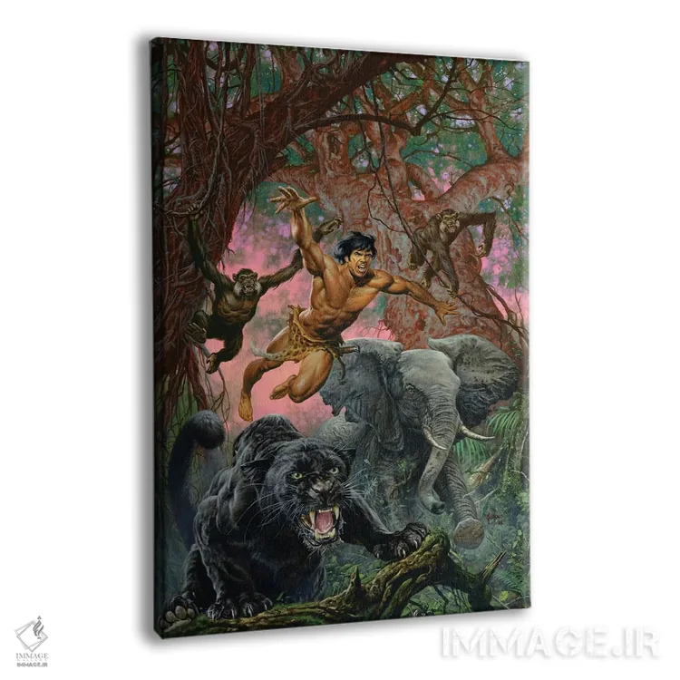 تابلو دکوراتیو هیولاهای تارزان؟ اثر جو جوسکو - نمای پرسپکتیو محصول
