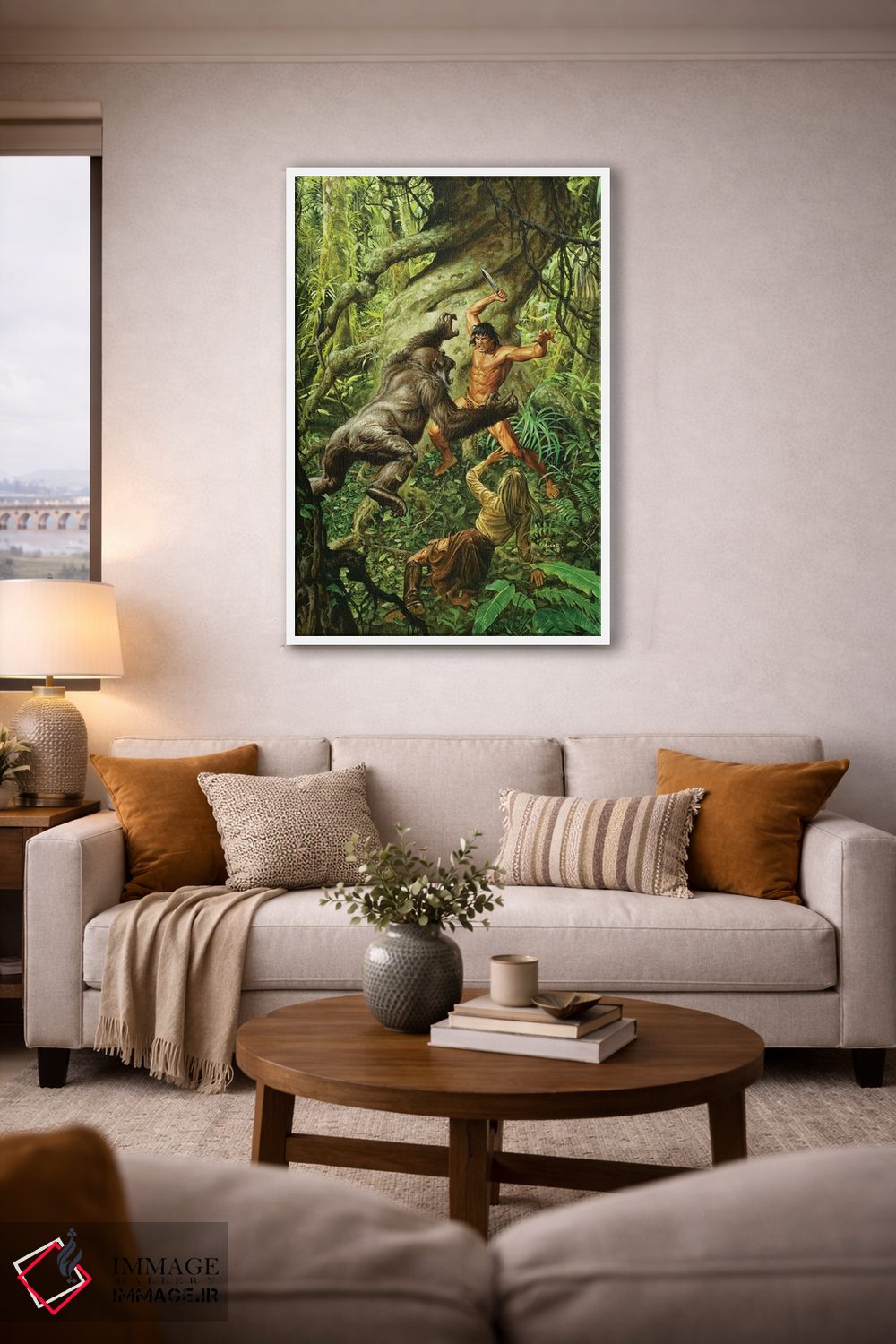 تابلو دکوراتیو تارزان میان میمون ها اثر جو جوسکو - D2W