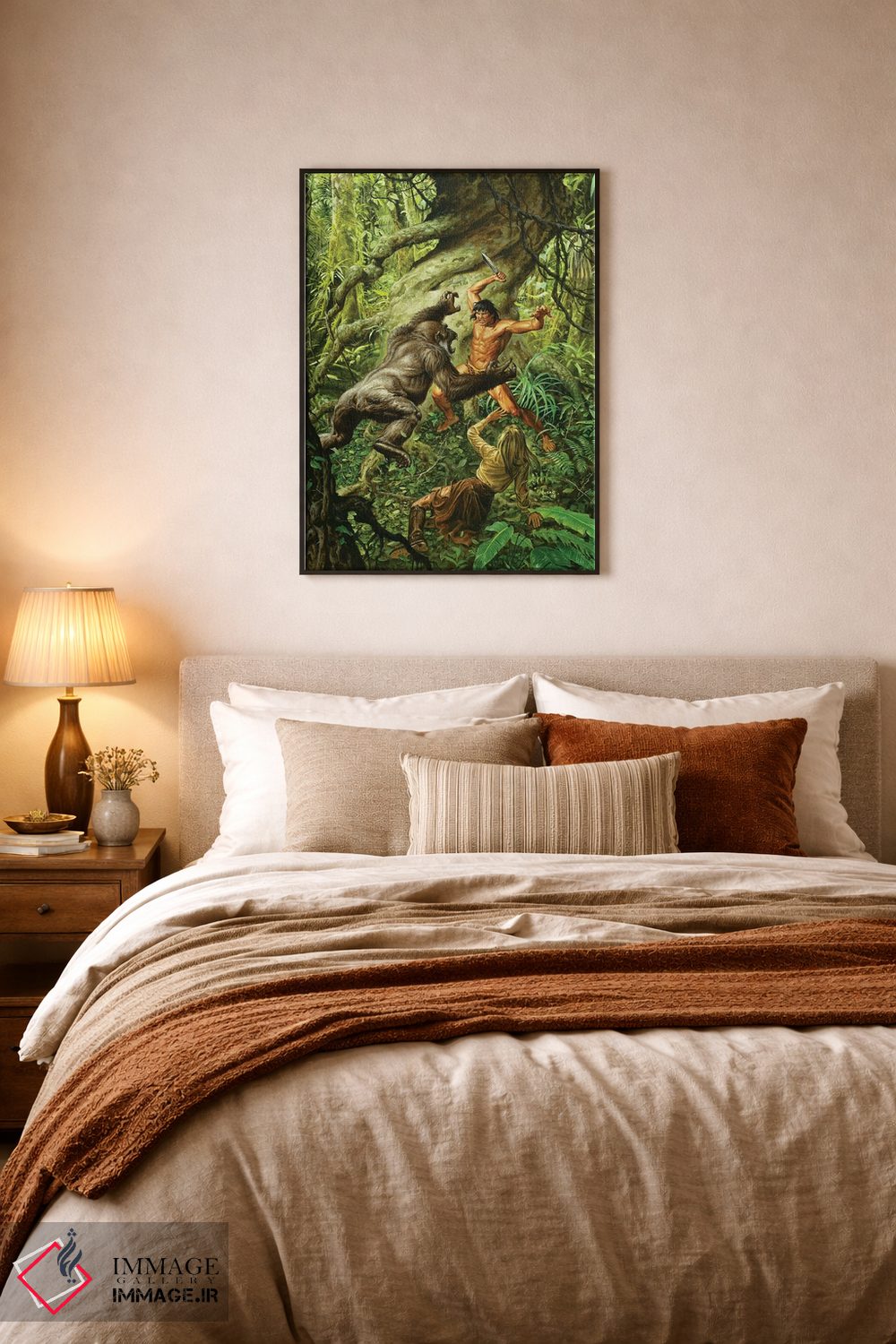 تابلو دکوراتیو تارزان میان میمون ها اثر جو جوسکو - D5B