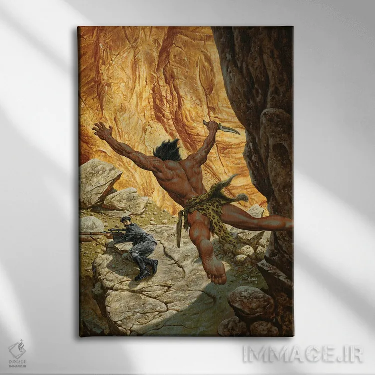 تابلو دکوراتیو تارزان وحشتناک اثر جو جوسکو - نمای روبهرو روی دیوار
