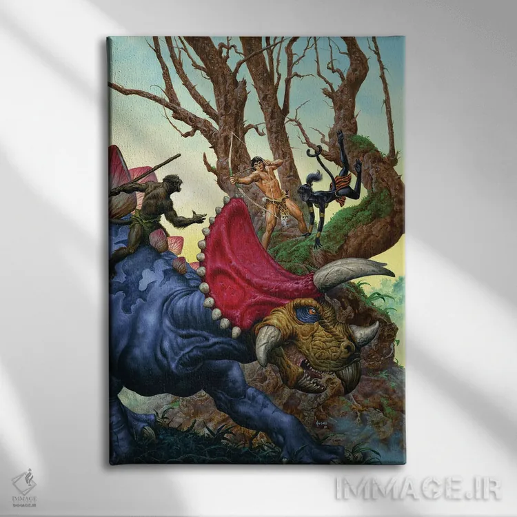 تابلو دکوراتیو تارزان وحشتناک اثر جو جوسکو - نمای روبهرو روی دیوار
