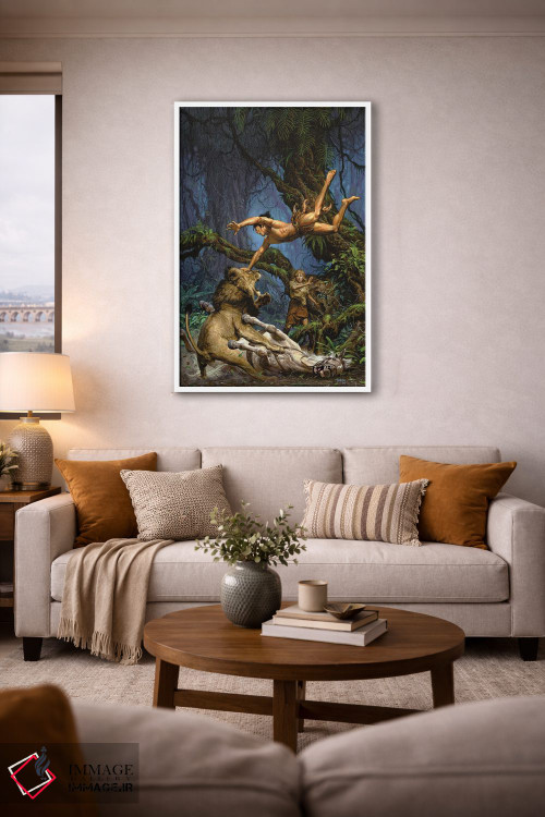 تابلو دکوراتیو تارزان و جواهرات اوپار اثر جو جوسکو - D3W