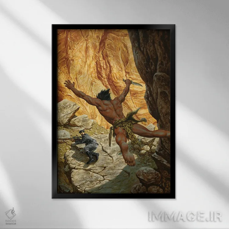تابلو دکوراتیو تارزان وحشتناک اثر جو جوسکو - نمای قابدار مشکی