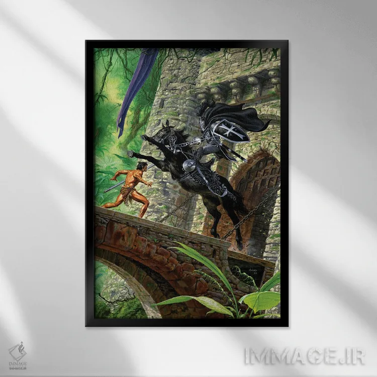 تابلو دکوراتیو Lord of the Jungle?,تارزان، ارباب جنگل اثر جو جوسکو - نمای قابدار مشکی