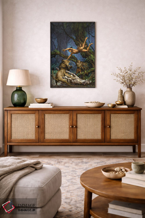 تابلو دکوراتیو تارزان و جواهرات اوپار اثر جو جوسکو - D4B