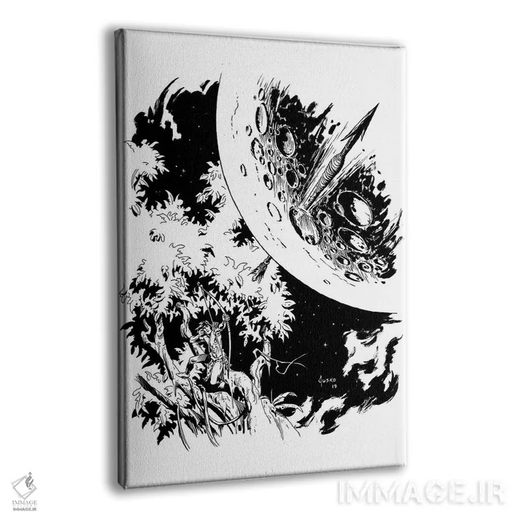 تابلو دکوراتیو تصویر روی جلد داستان های جنگلی تارزان اثر جو جوسکو - نمای پرسپکتیو محصول