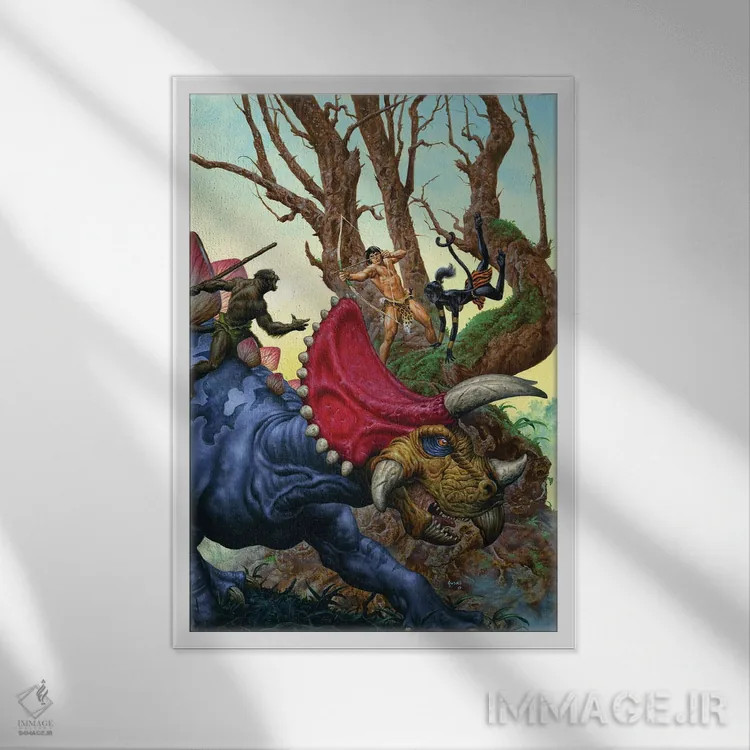 تابلو دکوراتیو تارزان وحشتناک اثر جو جوسکو - نمای قابدار سفید