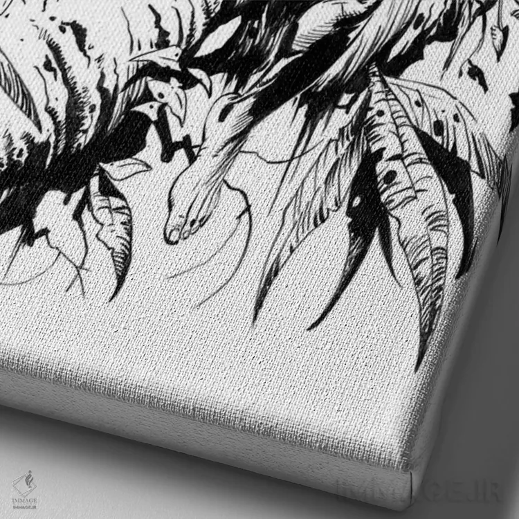 تابلو دکوراتیو تصویر روی جلد تارزان و امپراتوری گمشده اثر جو جوسکو - نمای نزدیک بافت بوم