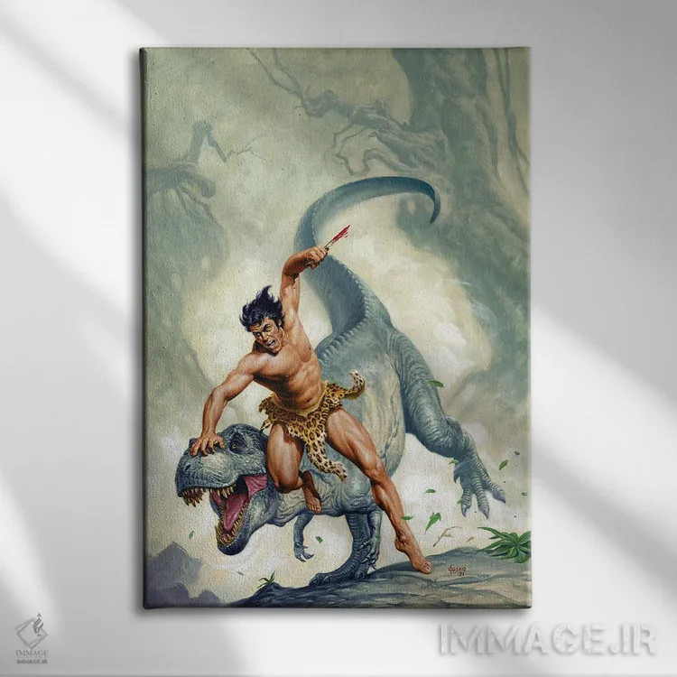 تابلو دکوراتیو تارزان و شهر ممنوعه اثر جو جوسکو - نمای روبهرو روی دیوار