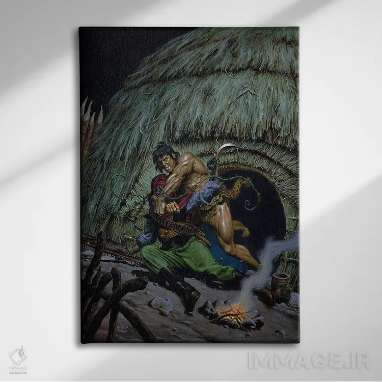 تابلو دکوراتیو تارزان پیروز اثر جو جوسکو - نمای روبهرو روی دیوار