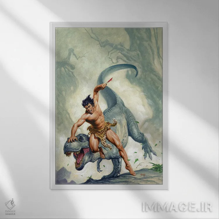 تابلو دکوراتیو تارزان و شهر ممنوعه اثر جو جوسکو - نمای قابدار سفید