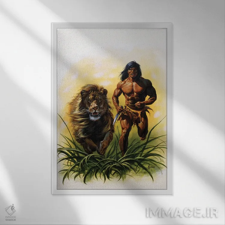تابلو دکوراتیو تارزان اثر جو جوسکو - نمای قابدار سفید