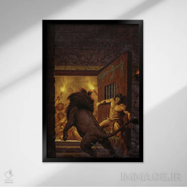 تابلو دکوراتیو تارزان شکست ناپذیر اثر جو جوسکو - نمای قابدار مشکی