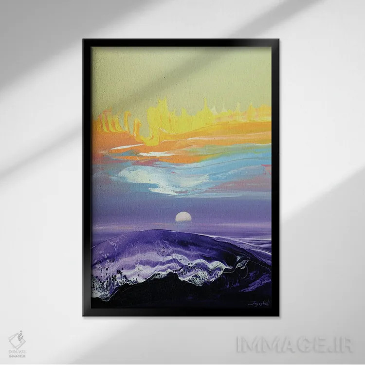 تابلو انتزاعی در سوی دیگر ۱ اثر جیکوب جوگاشویلی - نمای قابدار مشکی