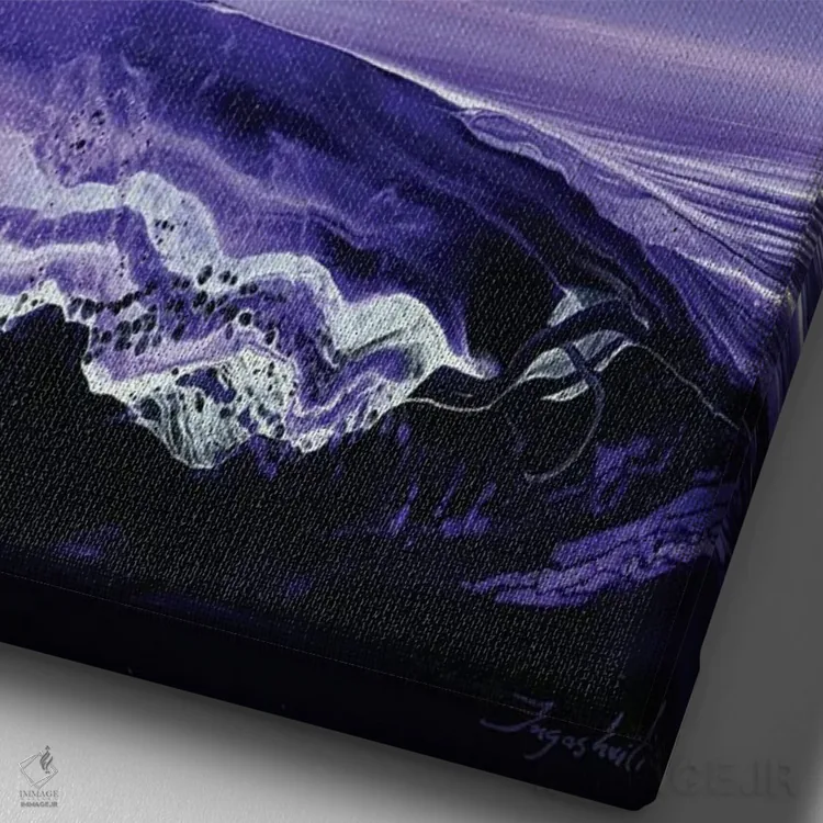 تابلو انتزاعی در سوی دیگر ۱ اثر جیکوب جوگاشویلی - نمای نزدیک بافت بوم