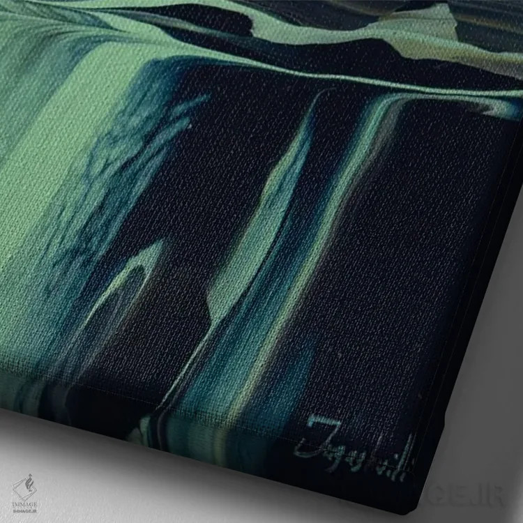 تابلو انتزاعی درون نور ۹ اثر جیکوب جوگاشویلی - نمای نزدیک بافت بوم