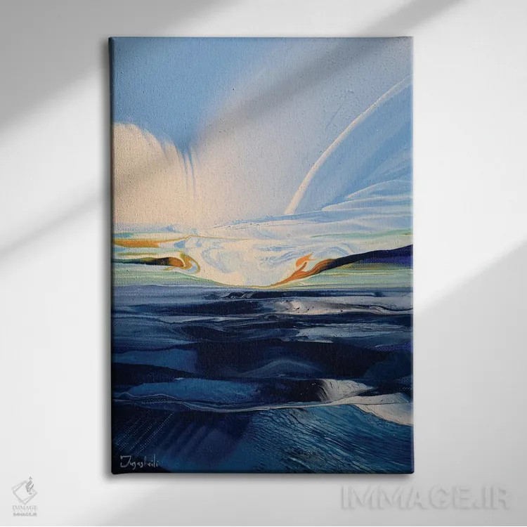 تابلو انتزاعی درون نور ۱۱ اثر جیکوب جوگاشویلی - نمای روبهرو روی دیوار