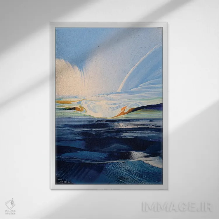 تابلو انتزاعی درون نور ۱۱ اثر جیکوب جوگاشویلی - نمای قابدار سفید