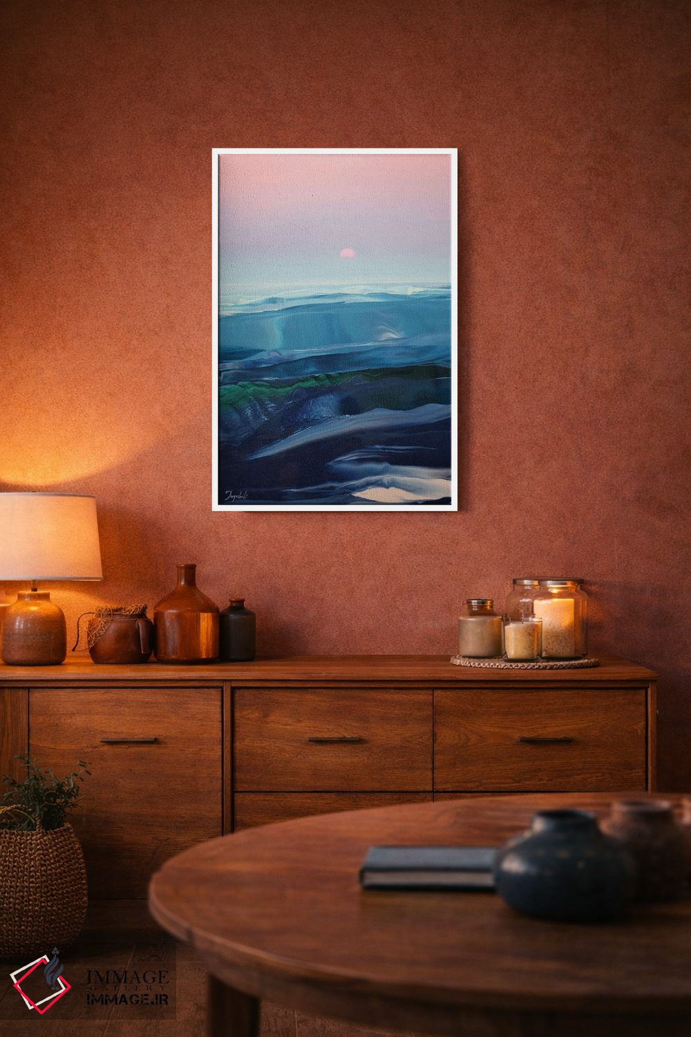 تابلو انتزاعی بر فراز امواج ۳ اثر جیکوب جوگاشویلی - D3W