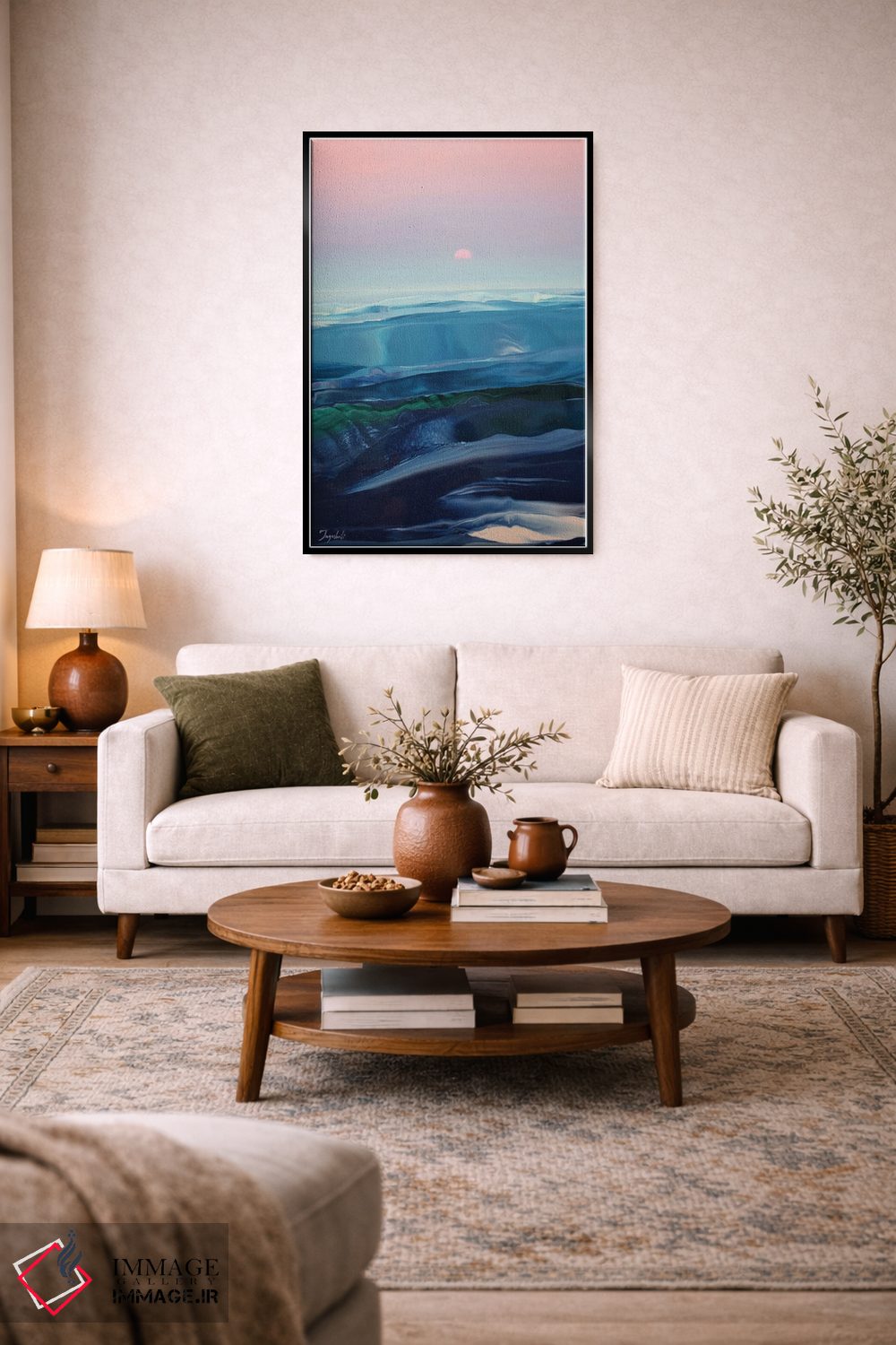 تابلو انتزاعی بر فراز امواج ۳ اثر جیکوب جوگاشویلی - D4B
