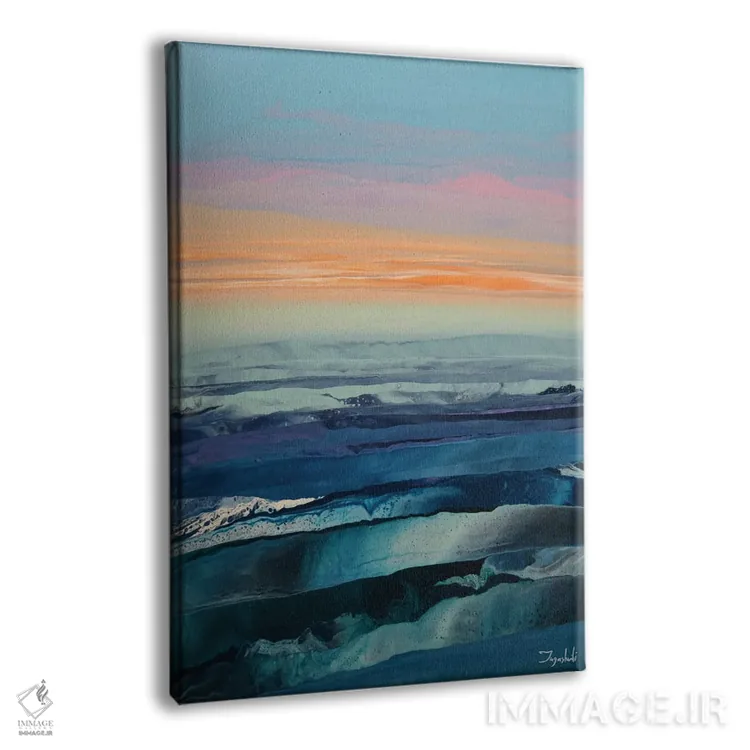 تابلو انتزاعی بر فراز امواج ۴ اثر جیکوب جوگاشویلی - نمای پرسپکتیو محصول