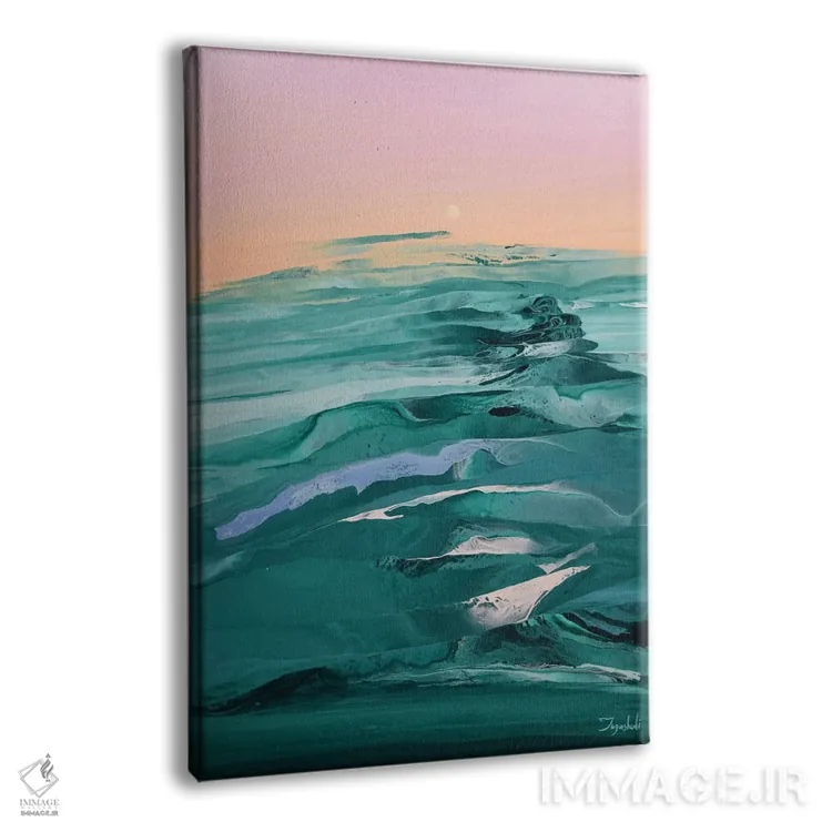 تابلو انتزاعی بر فراز امواج ۵ اثر جیکوب جوگاشویلی - نمای پرسپکتیو محصول