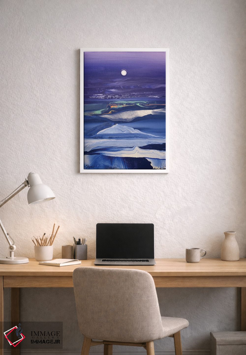 تابلو انتزاعی بر فراز امواج ۷ اثر جیکوب جوگاشویلی - D1W