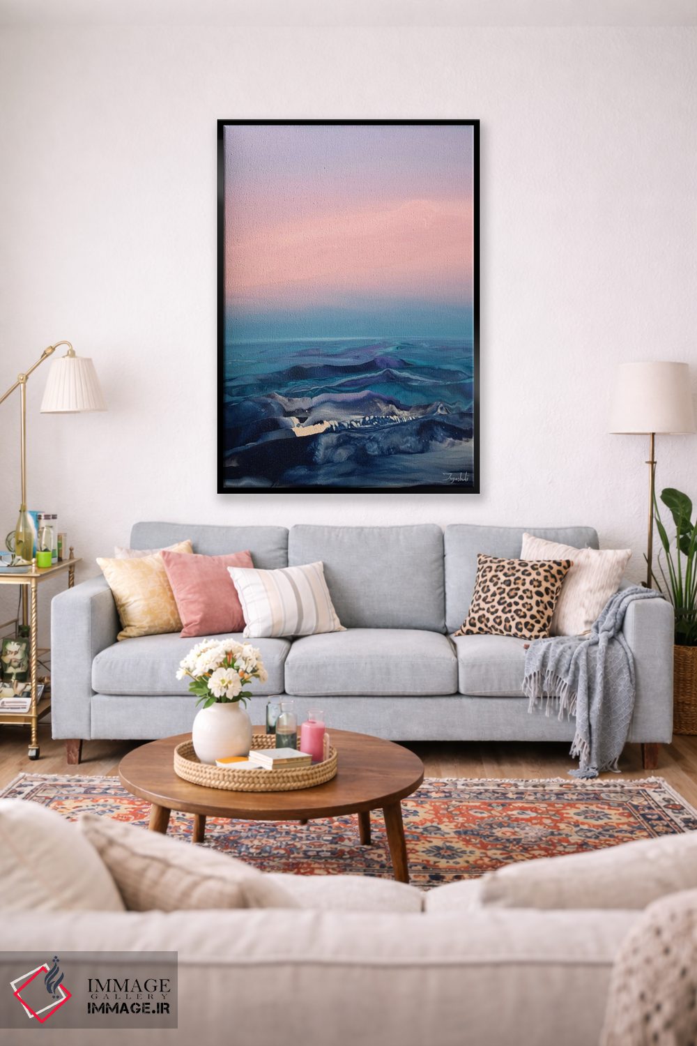 تابلو انتزاعی بر فراز امواج ۲ اثر جیکوب جوگاشویلی - D2B