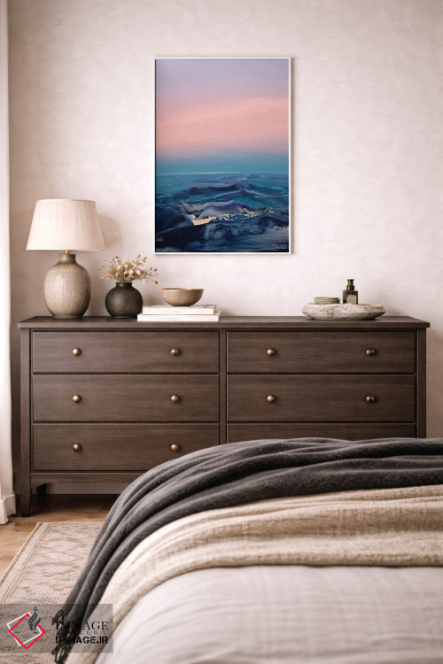 تابلو انتزاعی بر فراز امواج ۲ اثر جیکوب جوگاشویلی - D3W