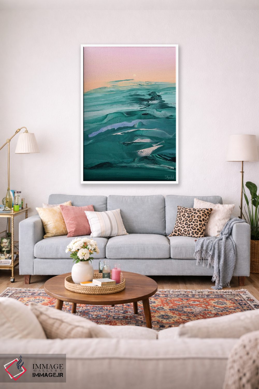 تابلو انتزاعی بر فراز امواج ۵ اثر جیکوب جوگاشویلی - D1W