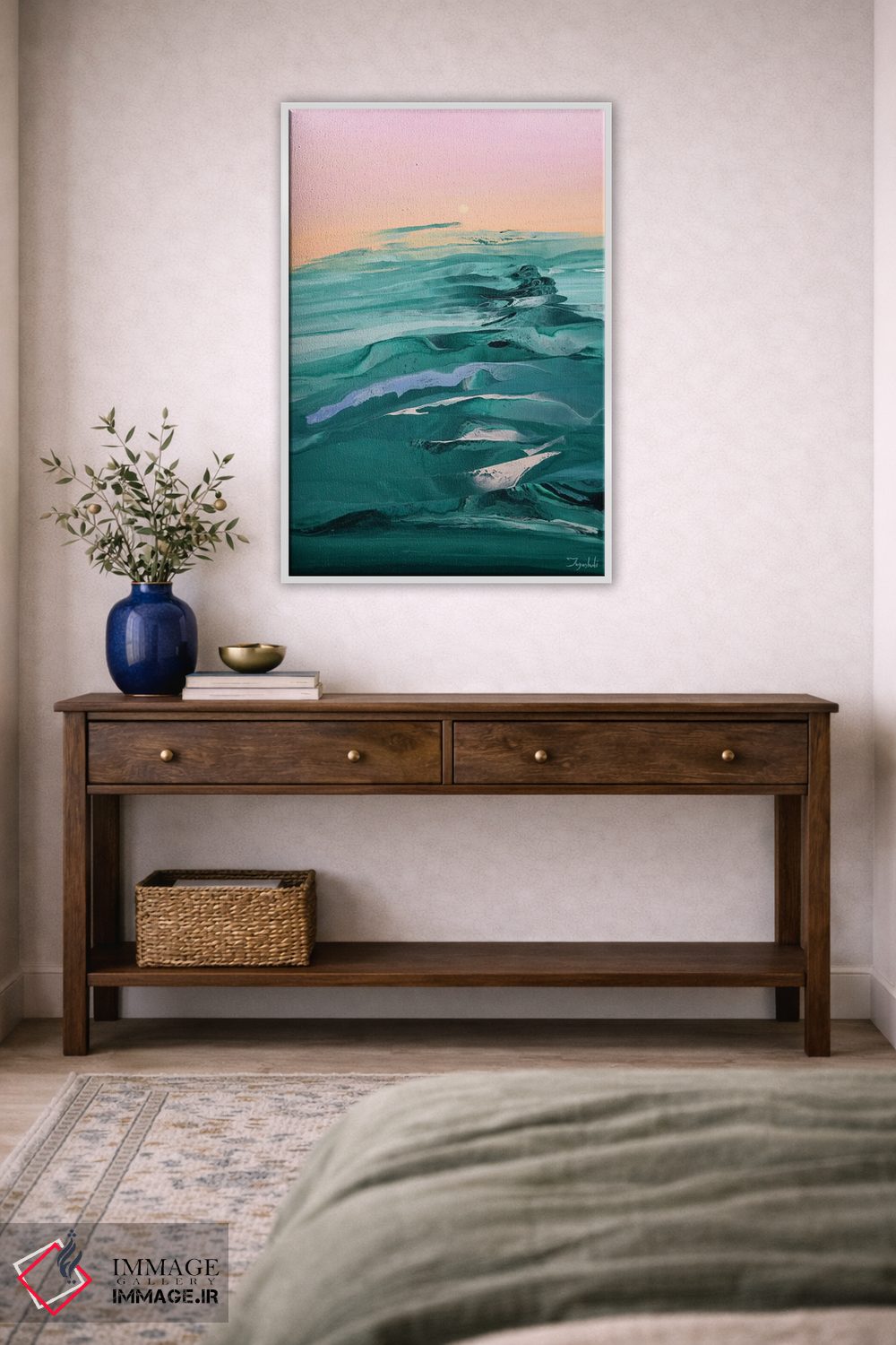تابلو انتزاعی بر فراز امواج ۵ اثر جیکوب جوگاشویلی - D3W