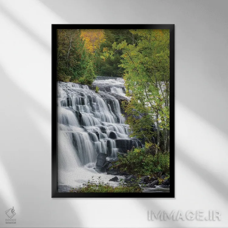 تابلو دکوراتیو Ontonagon County, Bond Falls I,میچیگان، شهرستان انتون… اثر جیمی و جودی وایلد - نمای قابدار مشکی