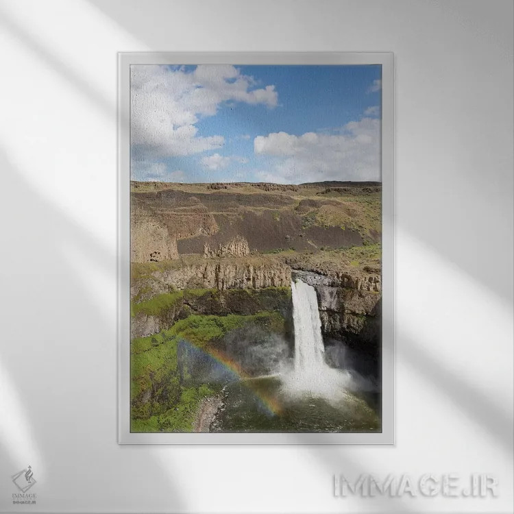 تابلو دکوراتیو Palouse Falls State Park, Palouse Falls,ایالت واشنگتن… اثر جیمی و جودی وایلد - نمای قابدار سفید