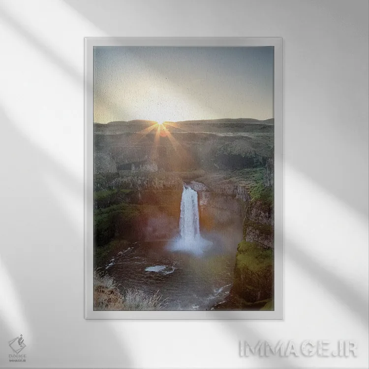 تابلو دکوراتیو Palouse Falls State Park, Palouse Falls, sunrise,ایال… اثر جیمی و جودی وایلد - نمای قابدار سفید