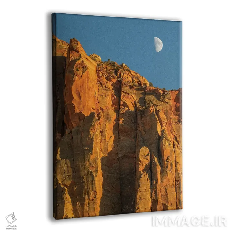 تابلو دکوراتیو Zion National Park, Moon over The Watchman,یوتا، پارک… اثر جیمی و جودی وایلد - نمای پرسپکتیو محصول