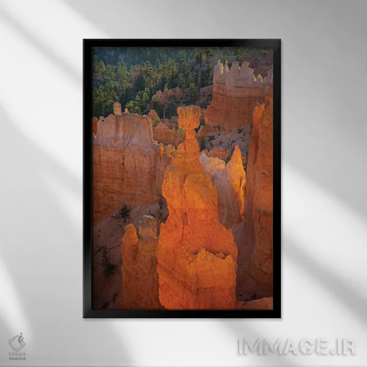 تابلو دکوراتیو Bryce Canyon National Park. Thor's Hammer,یوتا، پارک… اثر جیمی و جودی وایلد - نمای قابدار مشکی