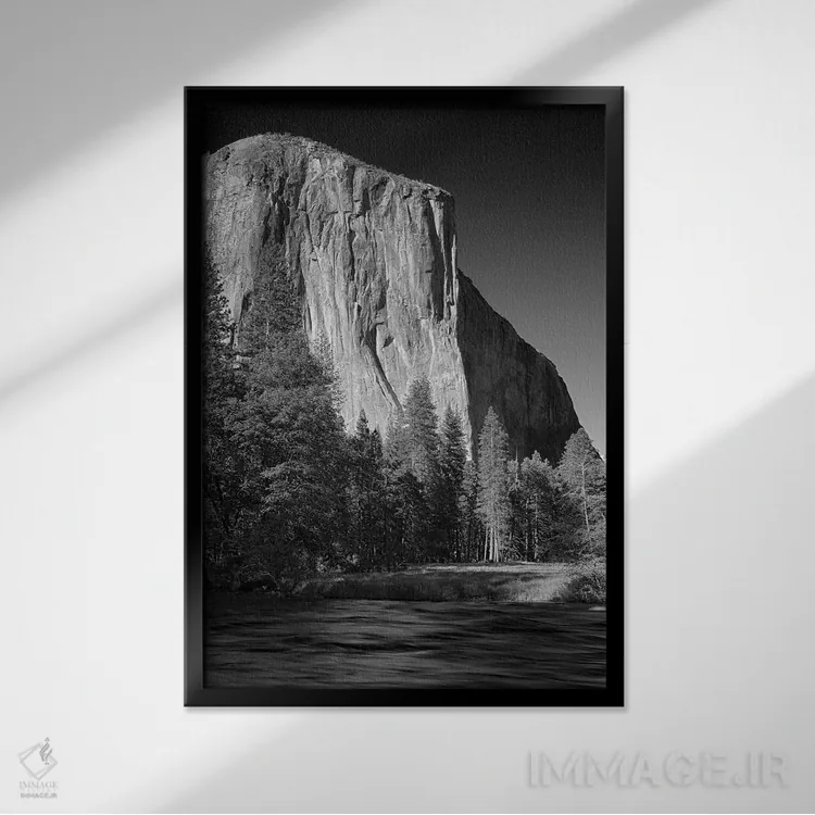 تابلو دکوراتیو Yosemite National Park. El Capitan And Merced River,ک… اثر جیمی و جودی وایلد - نمای قابدار مشکی