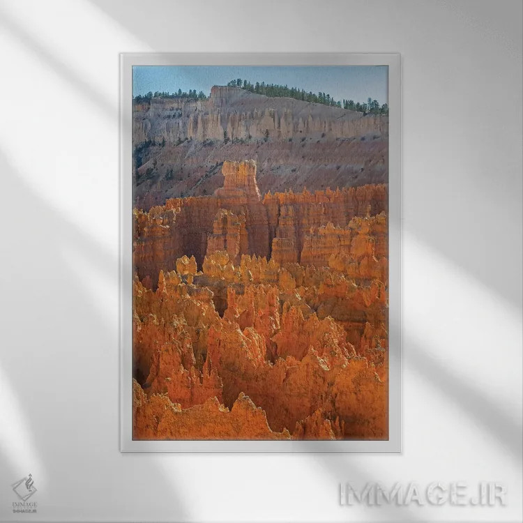تابلو دکوراتیو Bryce Canyon National Park. View of canyon with hoodo… اثر جیمی و جودی وایلد - نمای قابدار سفید