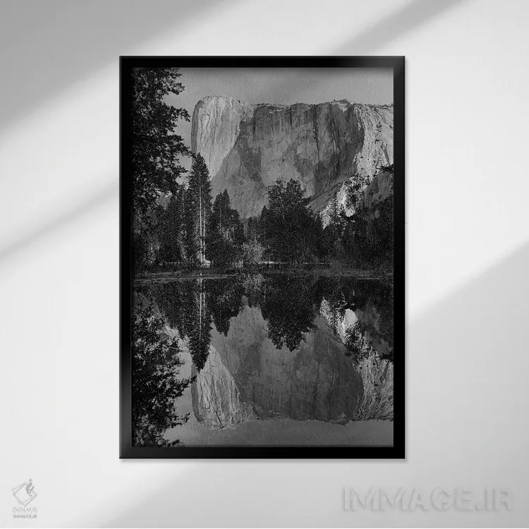 تابلو دکوراتیو Yosemite National Park. El Capitan Reflected In The M… اثر جیمی و جودی وایلد - نمای قابدار مشکی