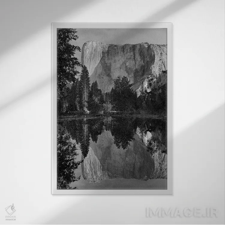 تابلو دکوراتیو Yosemite National Park. El Capitan Reflected In The M… اثر جیمی و جودی وایلد - نمای قابدار سفید