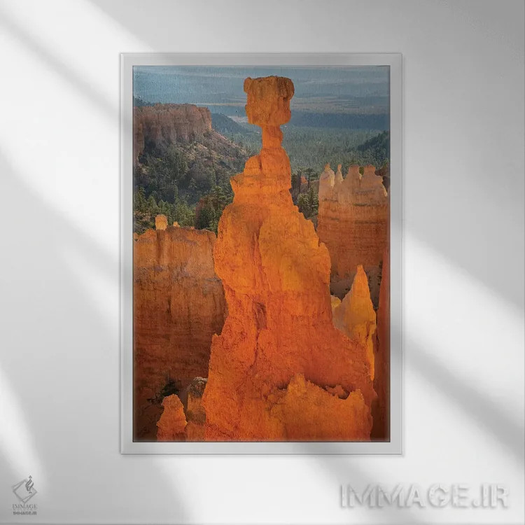 تابلو دکوراتیو Bryce Canyon National Park. Thor's Hammer,یوتا، پارک… اثر جیمی و جودی وایلد - نمای قابدار سفید