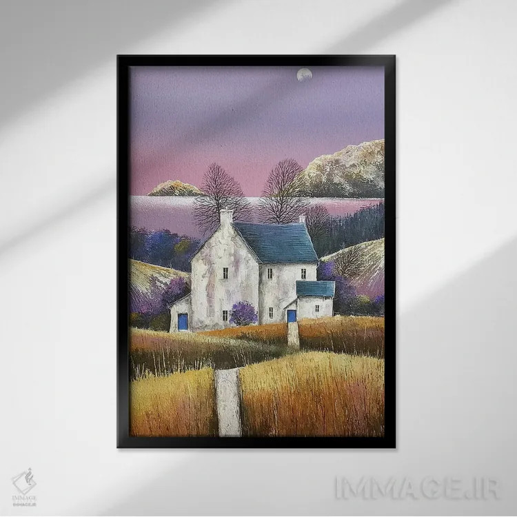 تابلو دکوراتیو درختان راش اثر جان مک کینستری - نمای قابدار مشکی