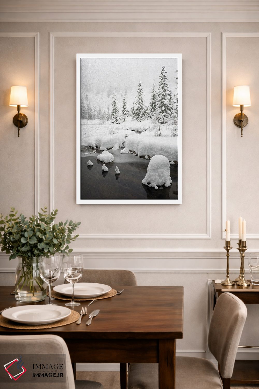 تابلو دکوراتیو Central Cascades Winter Scene At Granite Lake,ایالت و… اثر جیمی و جودی وایلد - D1W