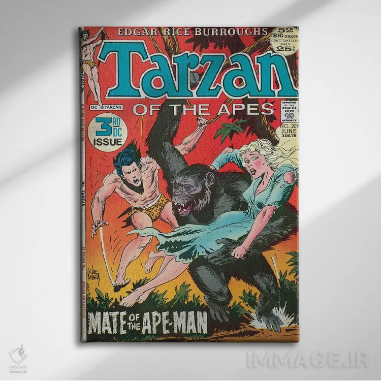 تابلو دکوراتیو دی سی تارزان؟ شماره ۲۰۹ اثر جو کوبرت - نمای روبهرو روی دیوار