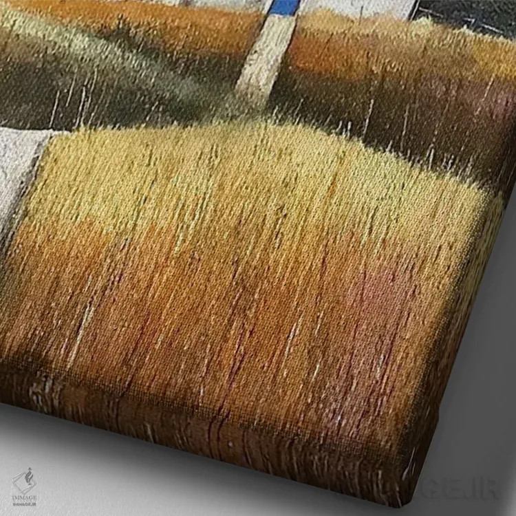 تابلو دکوراتیو درختان راش اثر جان مک کینستری - نمای نزدیک بافت بوم