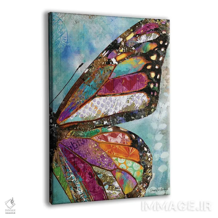 تابلو دکوراتیو پروانه جنگلی اثر جنیفر لمباین - نمای پرسپکتیو محصول