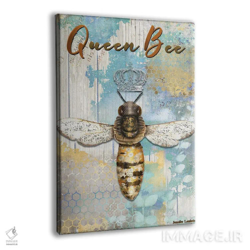تابلو دکوراتیو ملکه زنبورها اثر جنیفر لمباین - نمای پرسپکتیو محصول
